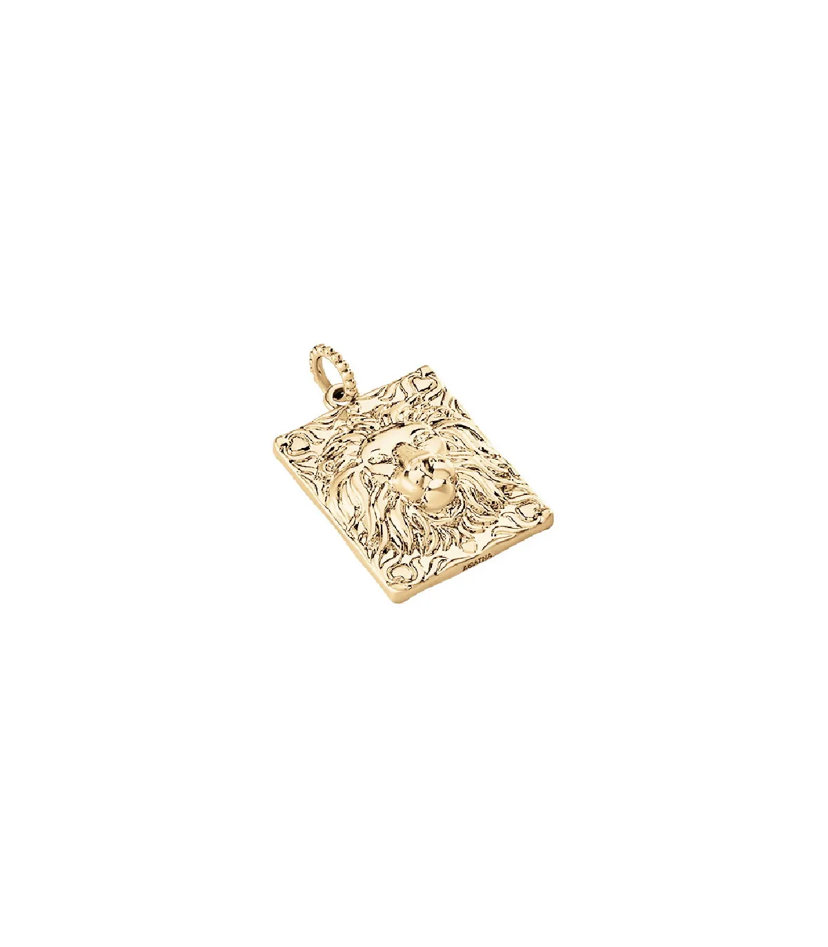 COLGANTE AGATHA LEóN PLACA RECTANGULAR ACABADO ORO  2880025157TU