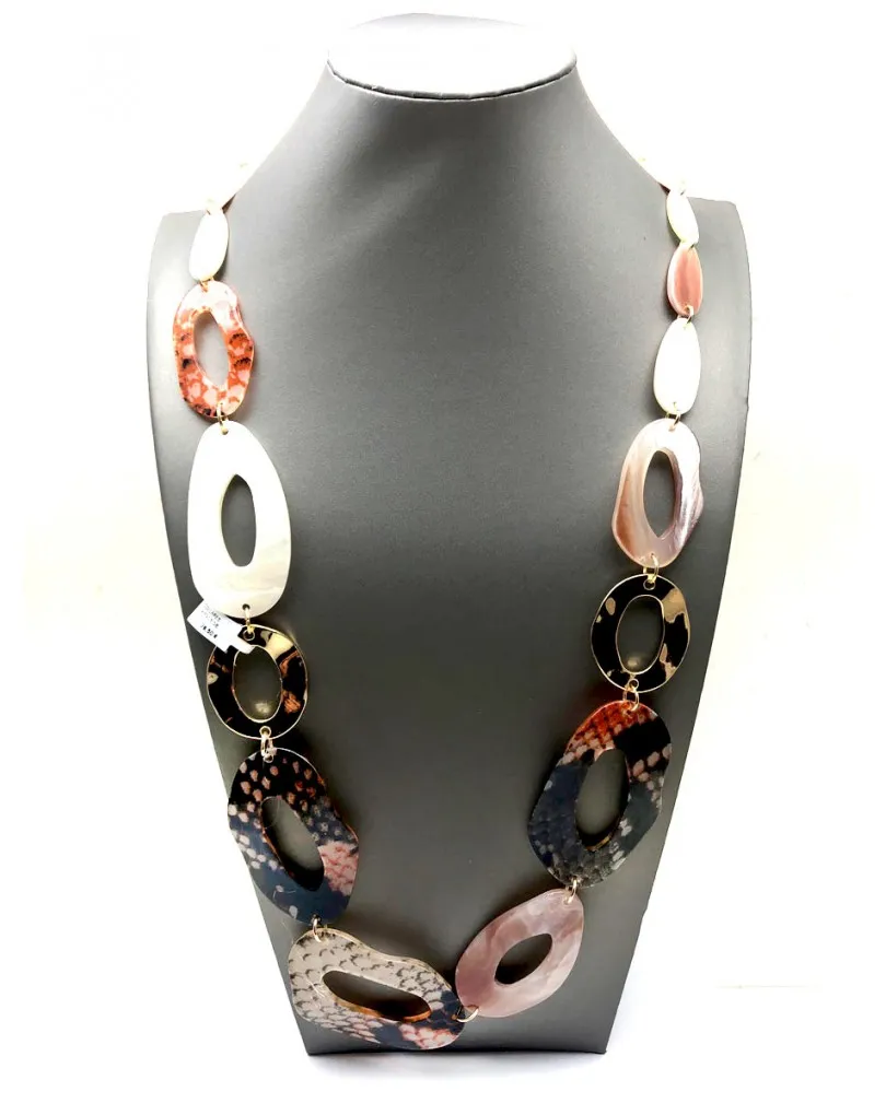 COLLARES LARGOS CAREY DE MUJER DE BISUTERIA CON GRANDES ESLABONES