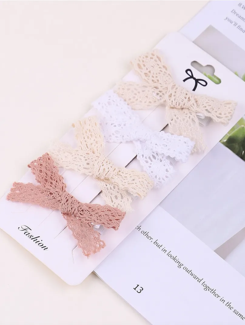 Conjunto de Horquillas Princesa de Encaje para Niñas