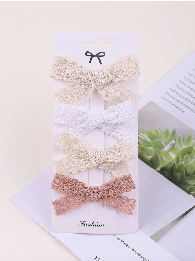 Conjunto de Horquillas Princesa de Encaje para Niñas