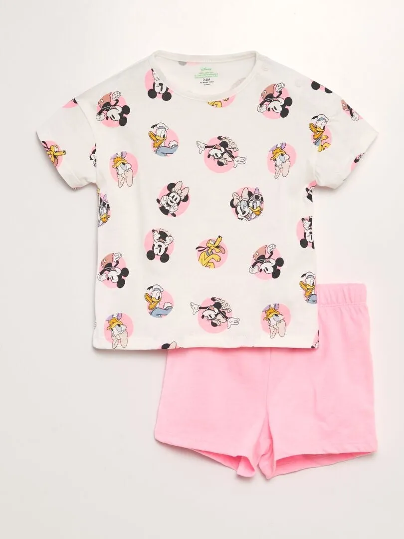 CONJUNTO DE PIJAMA 'DISNEY'  2 PIEZAS  BLANCO