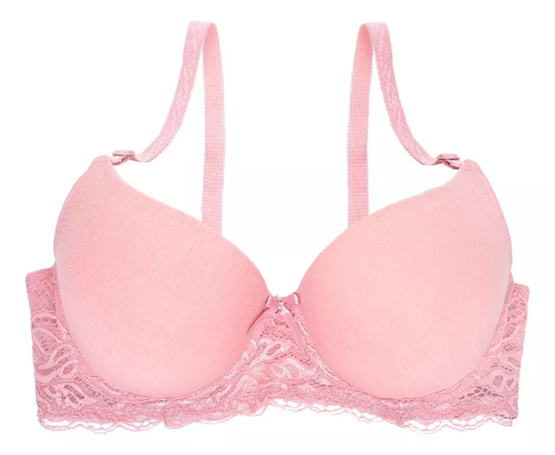 Conjunto Ropa Interior Taza Soft 3 Piezas Aro Encaje 57586