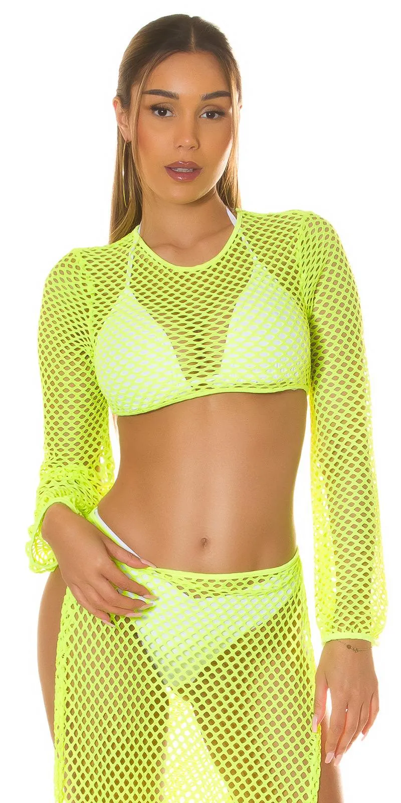CROP TOP VERDE NEóN COVERUP DE RED