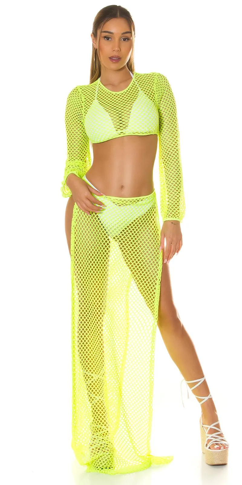 CROP TOP VERDE NEóN COVERUP DE RED