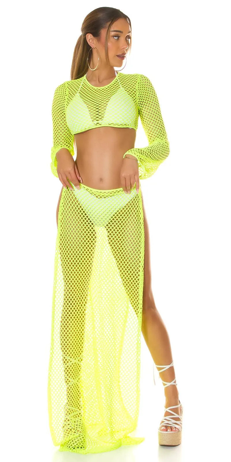 CROP TOP VERDE NEóN COVERUP DE RED