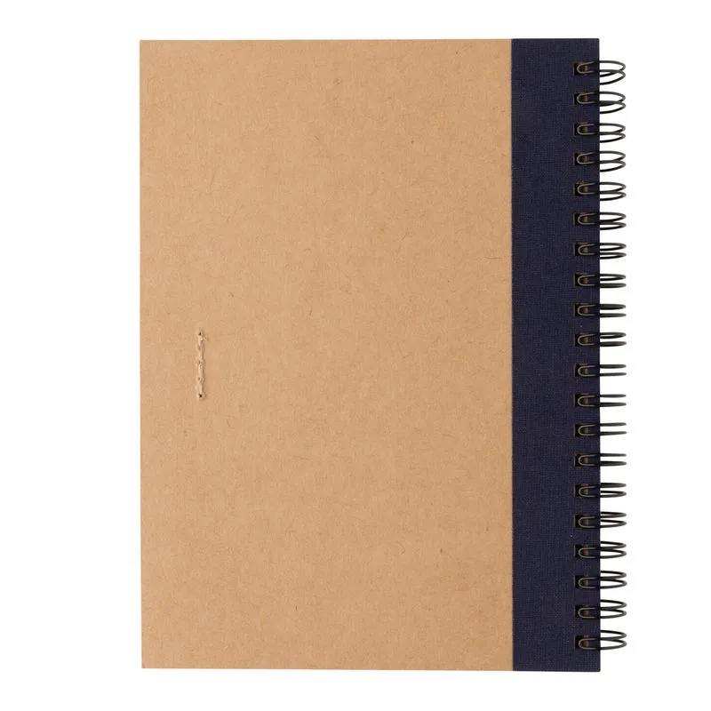 Cuaderno de espiral kraft con bolígrafo