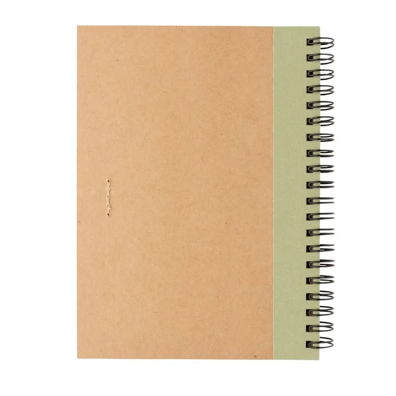 Cuaderno de espiral kraft con bolígrafo