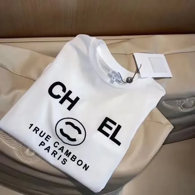 Diseñador Haute Couture2023 Versión avanzada Camiseta para mujer Francia Ropa de moda C Letra Impresión gráfica Pareja Moda Algo