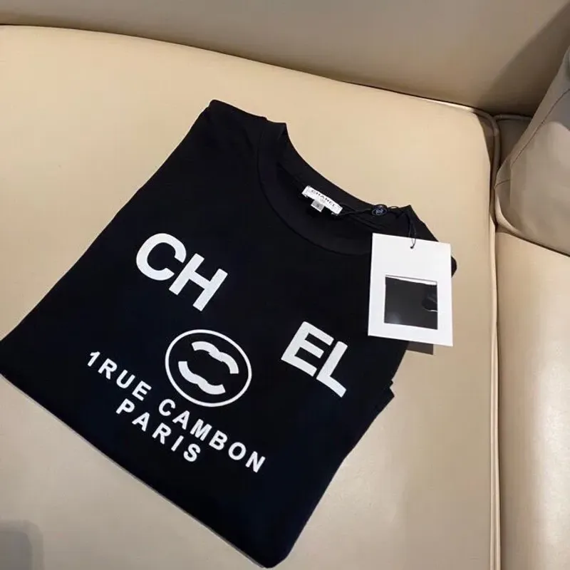 Diseñador Haute Couture2023 Versión avanzada Camiseta para mujer Francia Ropa de moda C Letra Impresión gráfica Pareja Moda Algo