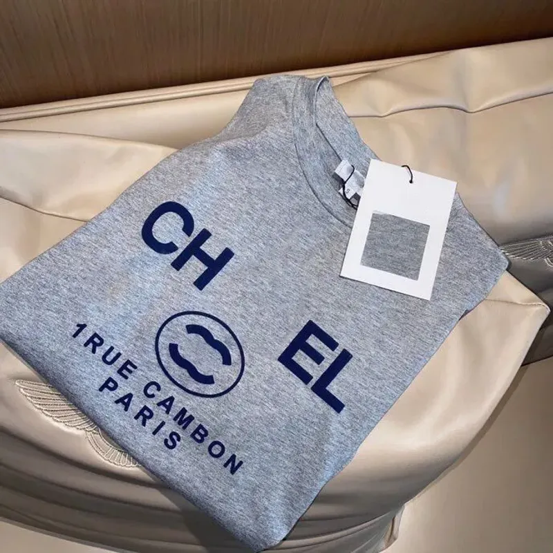 Diseñador Haute Couture2023 Versión avanzada Camiseta para mujer Francia Ropa de moda C Letra Impresión gráfica Pareja Moda Algo