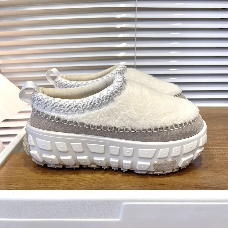 Diseñador Tasman Slippers Venture Daze acogedoras toboganes de pieles de la plataforma de la plataforma del fondo de la platafor