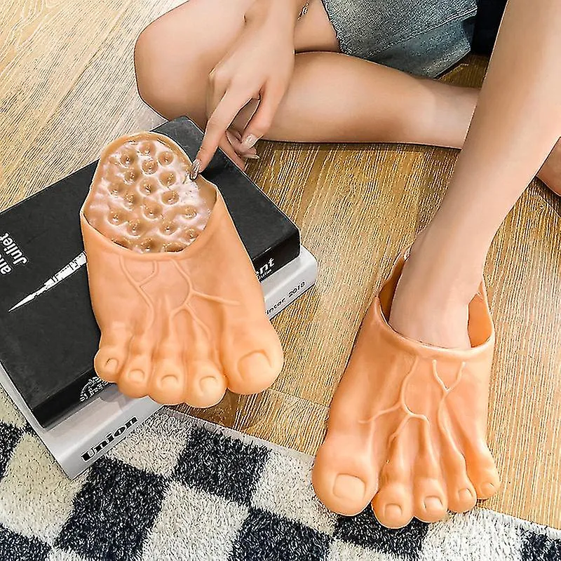 Diseño divertido Zapatillas de dedos grandes Calzado de hombre Zapatos de casa familiar Zapatillas de playa de verano Zapatillas