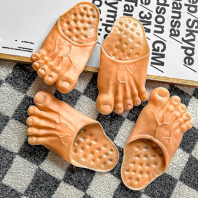 Diseño divertido Zapatillas de dedos grandes Calzado de hombre Zapatos de casa familiar Zapatillas de playa de verano Zapatillas