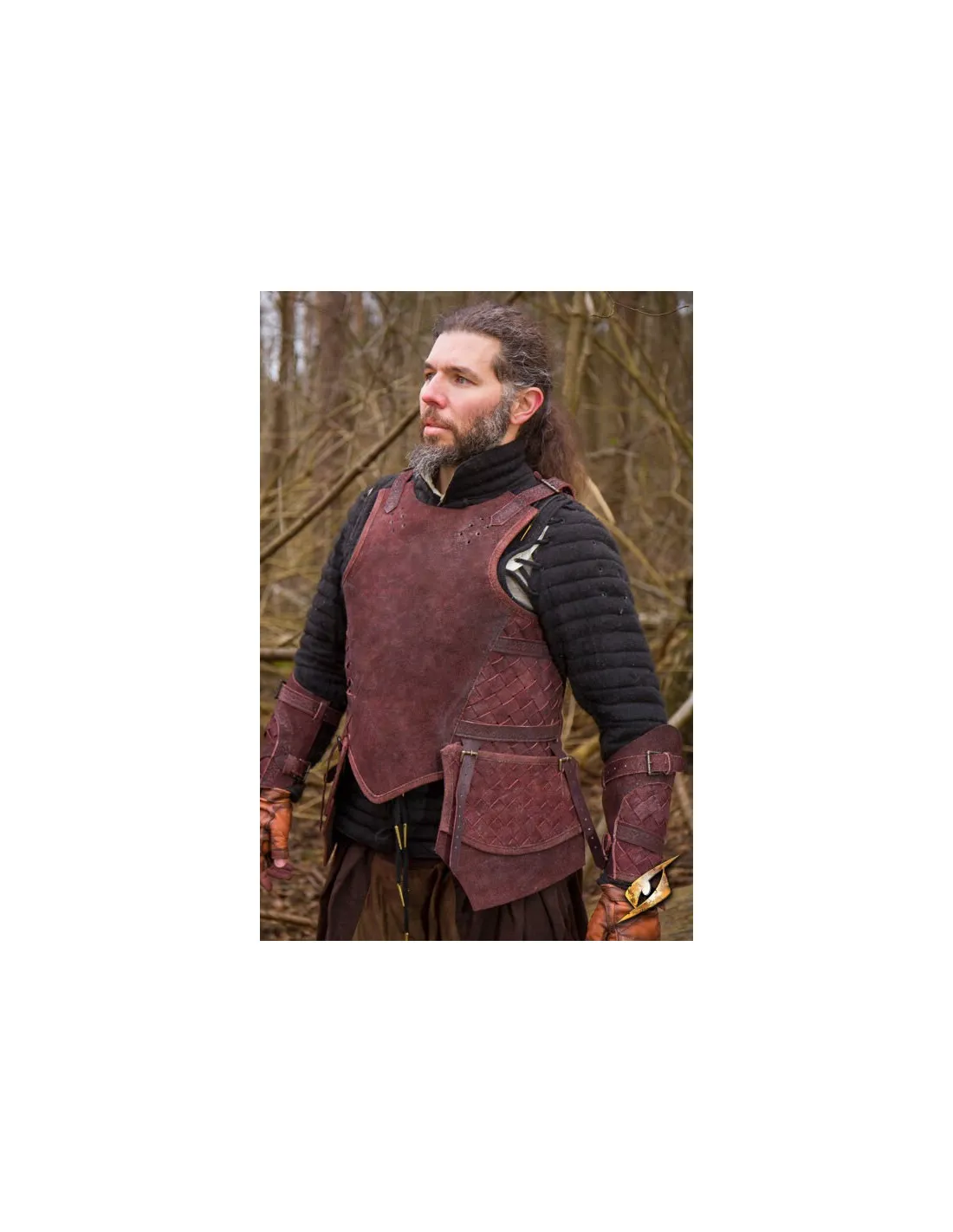Escarcelas de gamuza set Guardabosque Epic Armoury, marrón