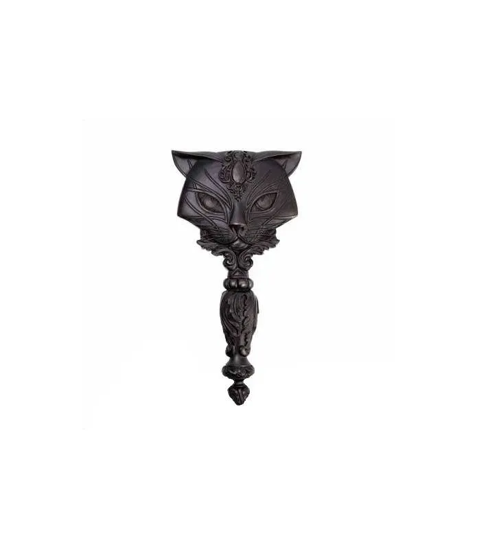 Espejo de mano de resina Gato negro Black Sacred Cat hand mirror by Alchemy V64B