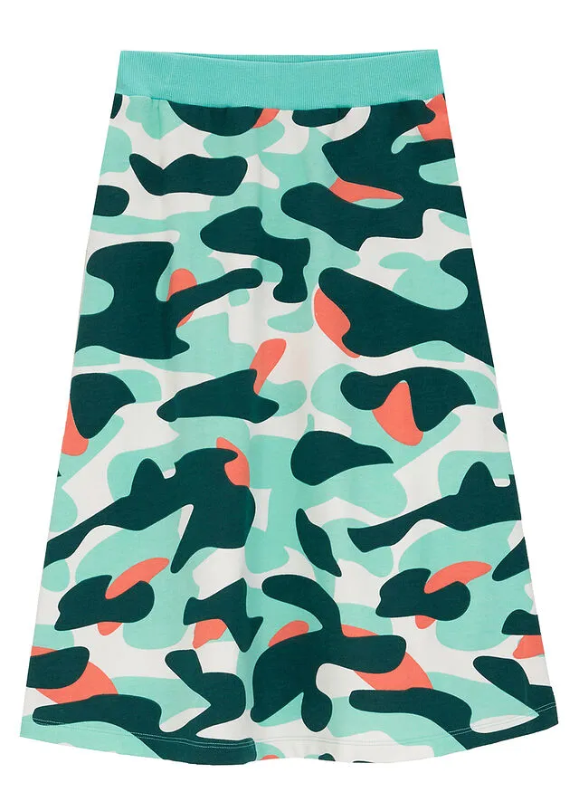 Falda para niñas Verde aguamarina estampado