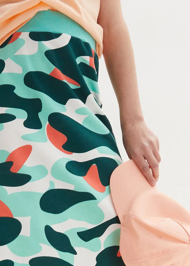 Falda para niñas Verde aguamarina estampado