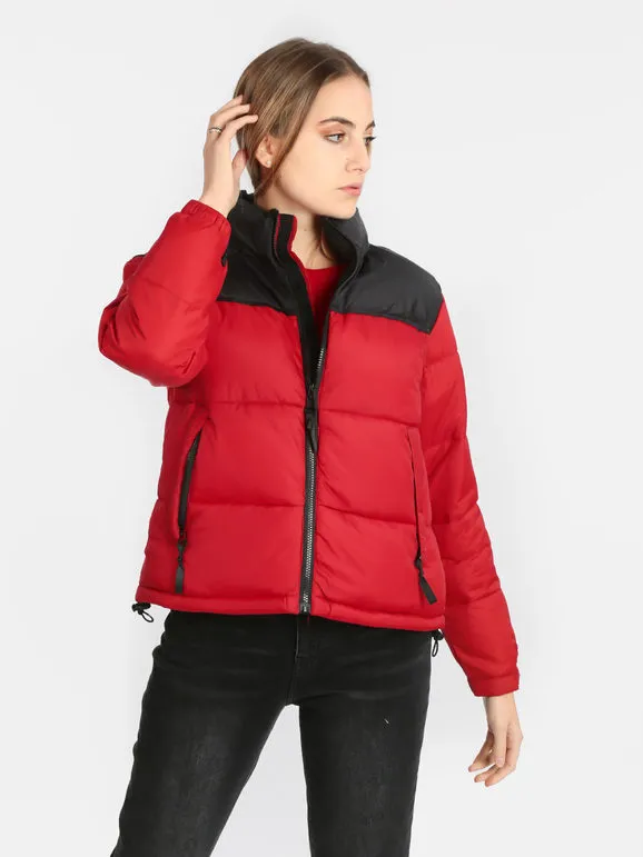 Flight Finery Chaqueta acolchada bicolor para mujer