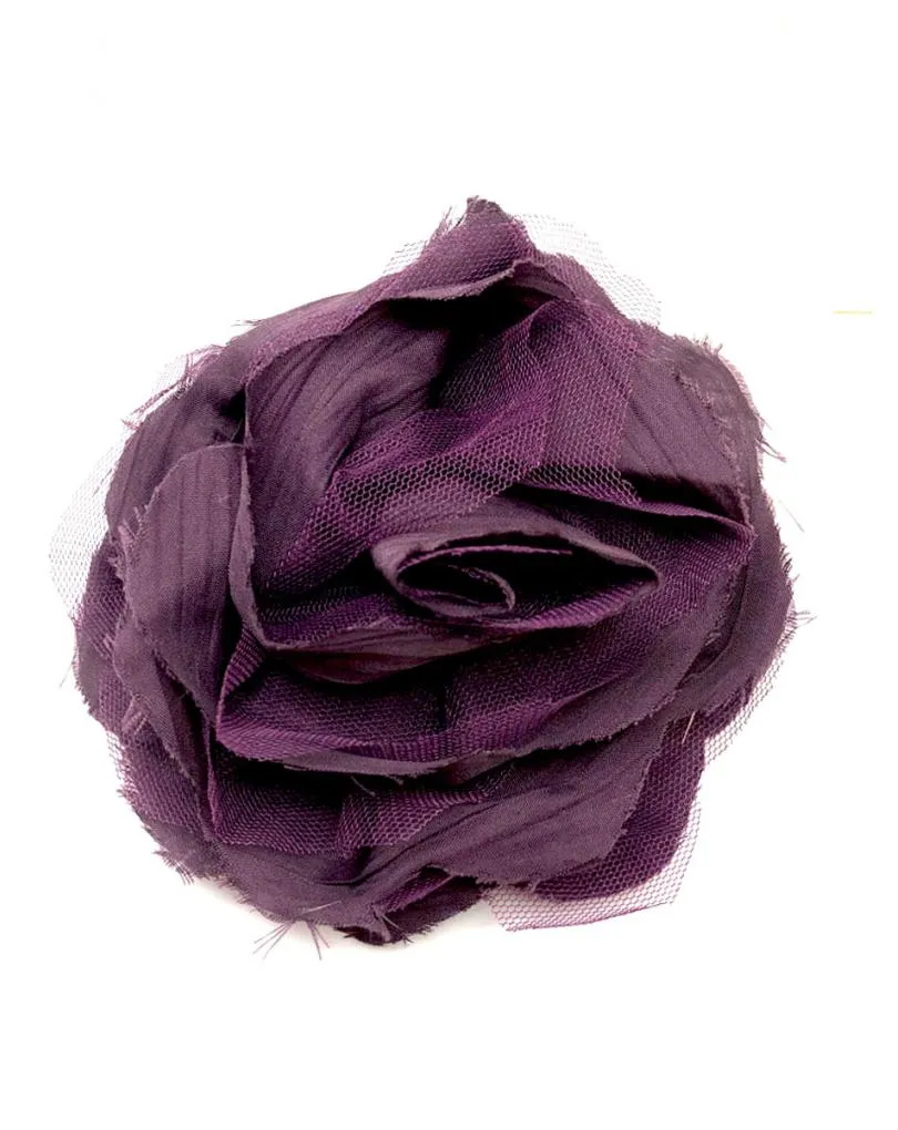 FLORES GRANDES MORADAS PARA LLEVAR DE BROCHE O EN EL PELO