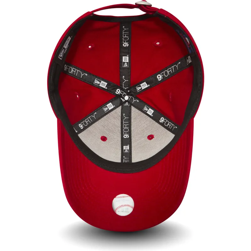 Gorra curva roja ajustable para niño 9FORTY Essential de New York Yankees MLB de New Era