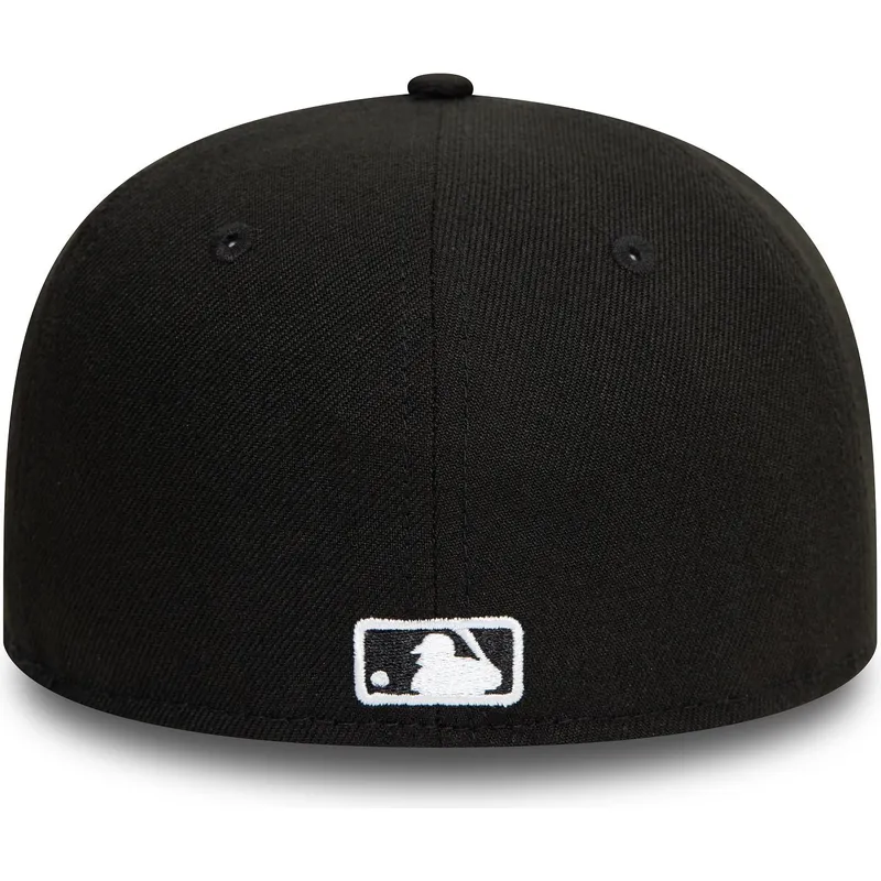 Gorra plana negra ajustada para niño 59FIFTY de New York Yankees MLB de New Era