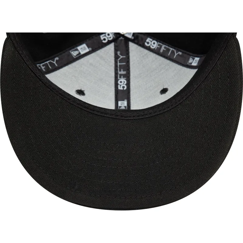Gorra plana negra ajustada para niño 59FIFTY de New York Yankees MLB de New Era