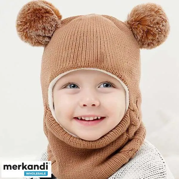 Gorro de invierno para niños, marrón