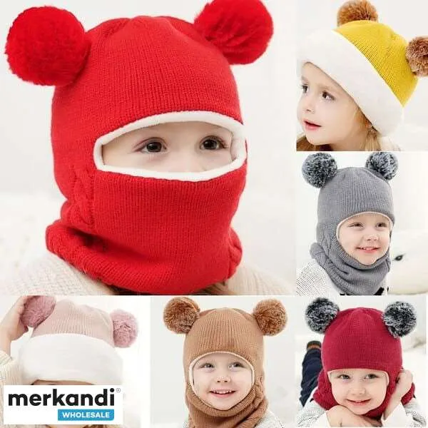 Gorro de invierno para niños, marrón
