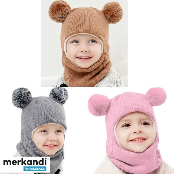 Gorro de invierno para niños, marrón