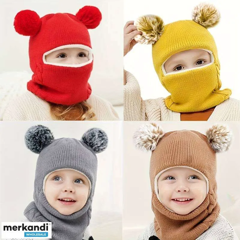Gorro de invierno para niños, marrón
