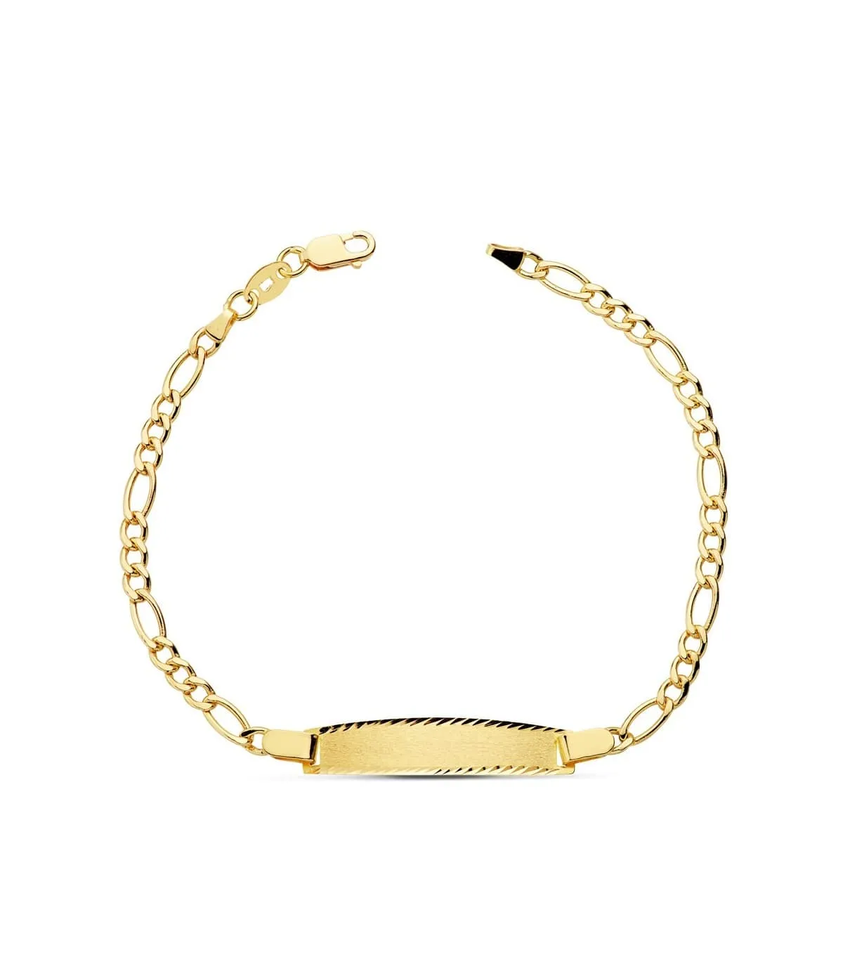 Gourmette Enfants or 18 k 17 cm Maillons 3 x 1