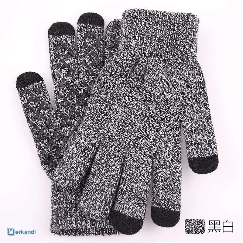 Guantes antideslizantes para pantalla táctil engrosados de invierno