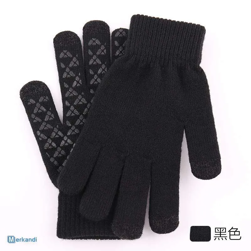 Guantes antideslizantes para pantalla táctil engrosados de invierno