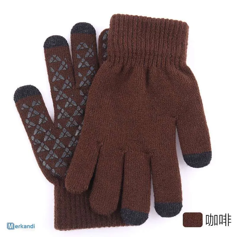 Guantes antideslizantes para pantalla táctil engrosados de invierno