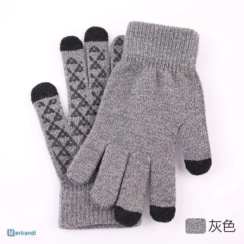 Guantes antideslizantes para pantalla táctil engrosados de invierno
