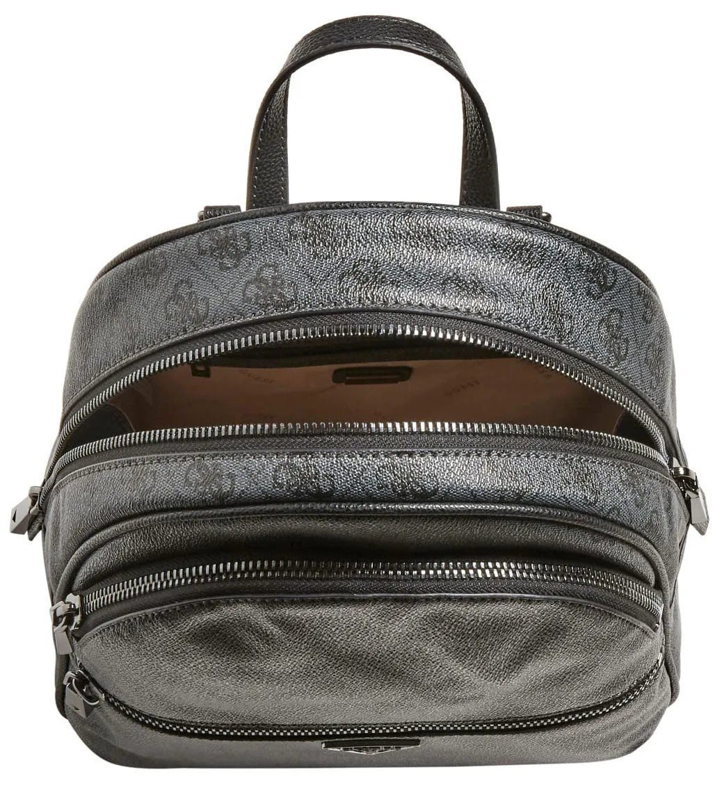 Guess Manhattan Mochila con bolsillos delanteros para mujer en carbón
