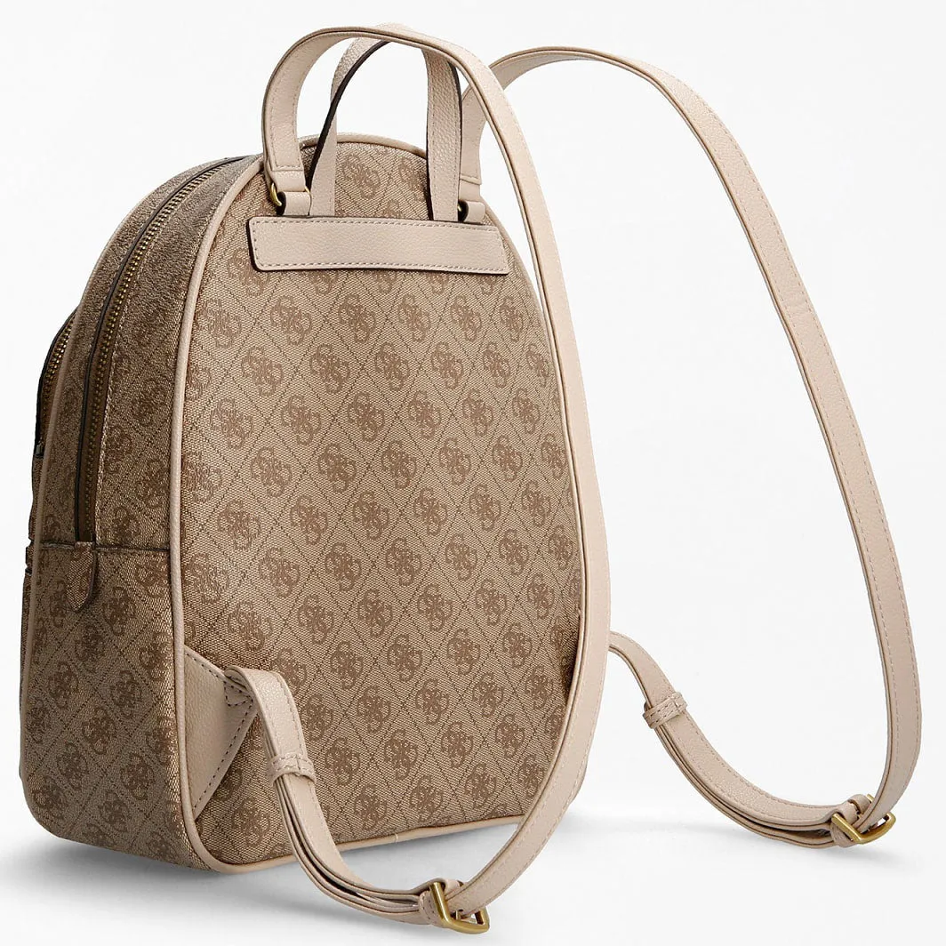 Guess Manhattan Mochila con bolsillos delanteros para mujer en lattee