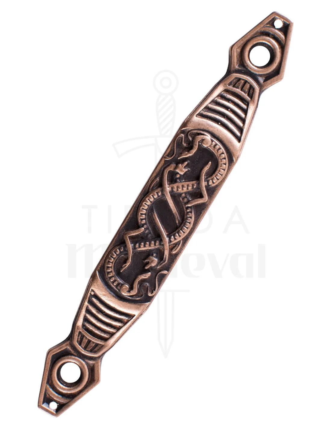 Hebilla de vaina para cinturón, diseño Serpientes