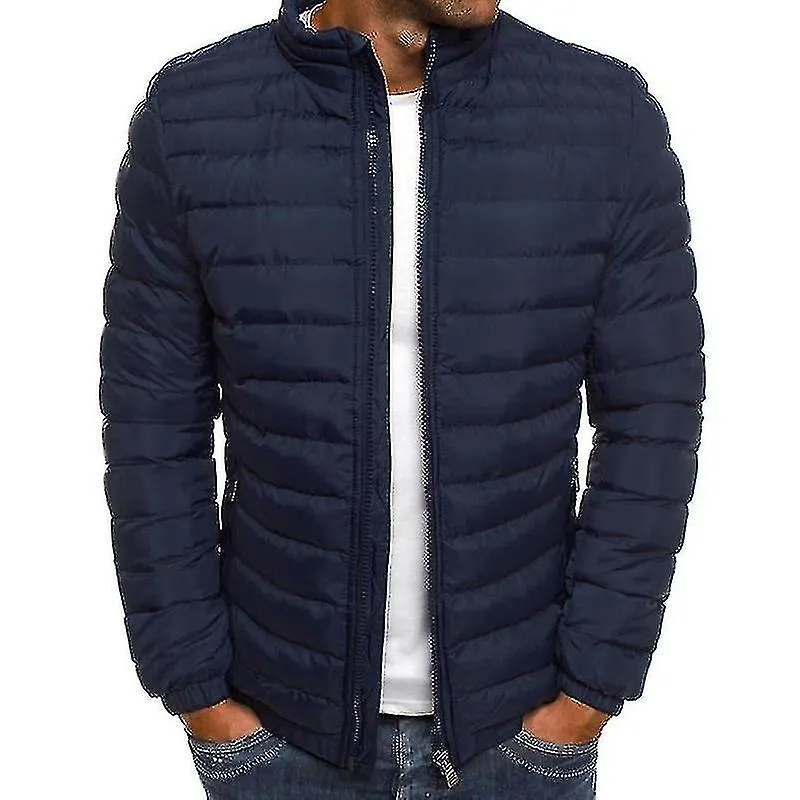 Hombres ligero bubble coat puffer jacket acolchado ropa exterior acolchada