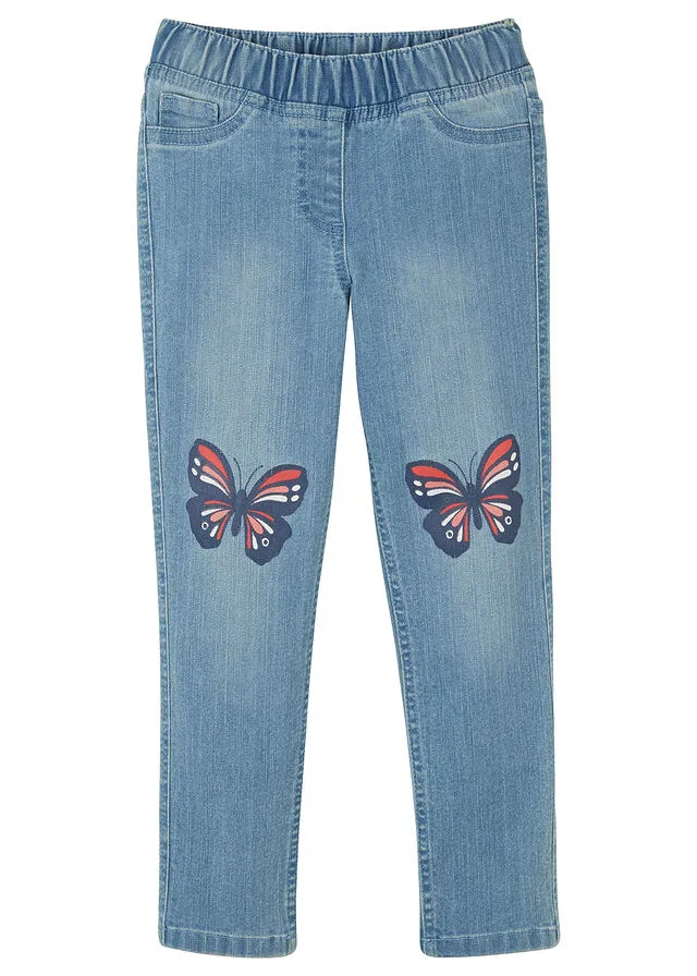 Jeggings para niñas azul blanqueado