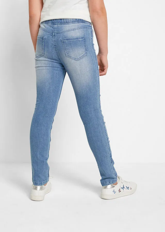 Jeggings para niñas azul blanqueado