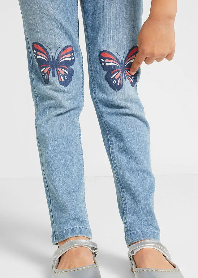 Jeggings para niñas azul blanqueado