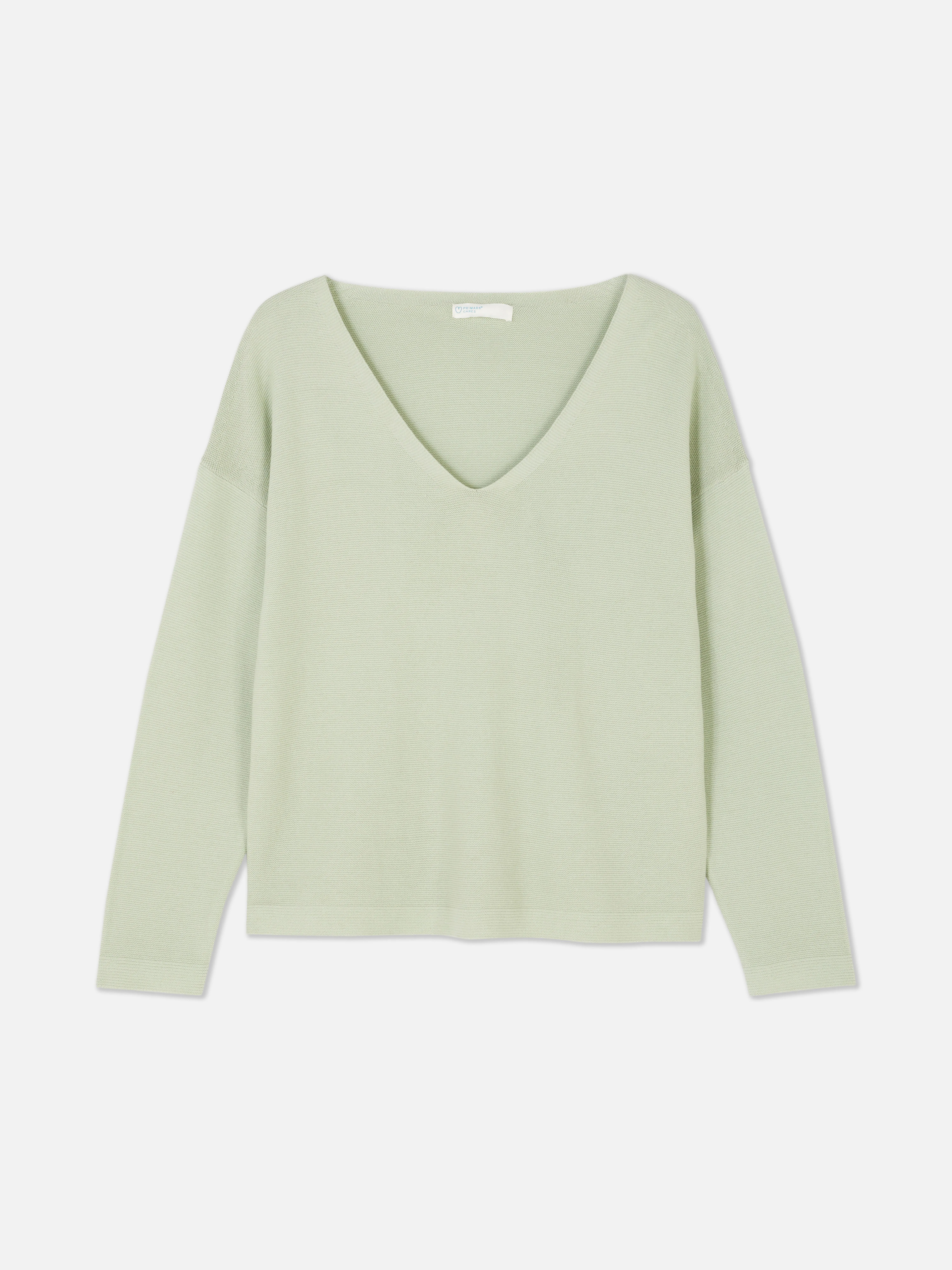 Jersey de manga larga con cuello barco