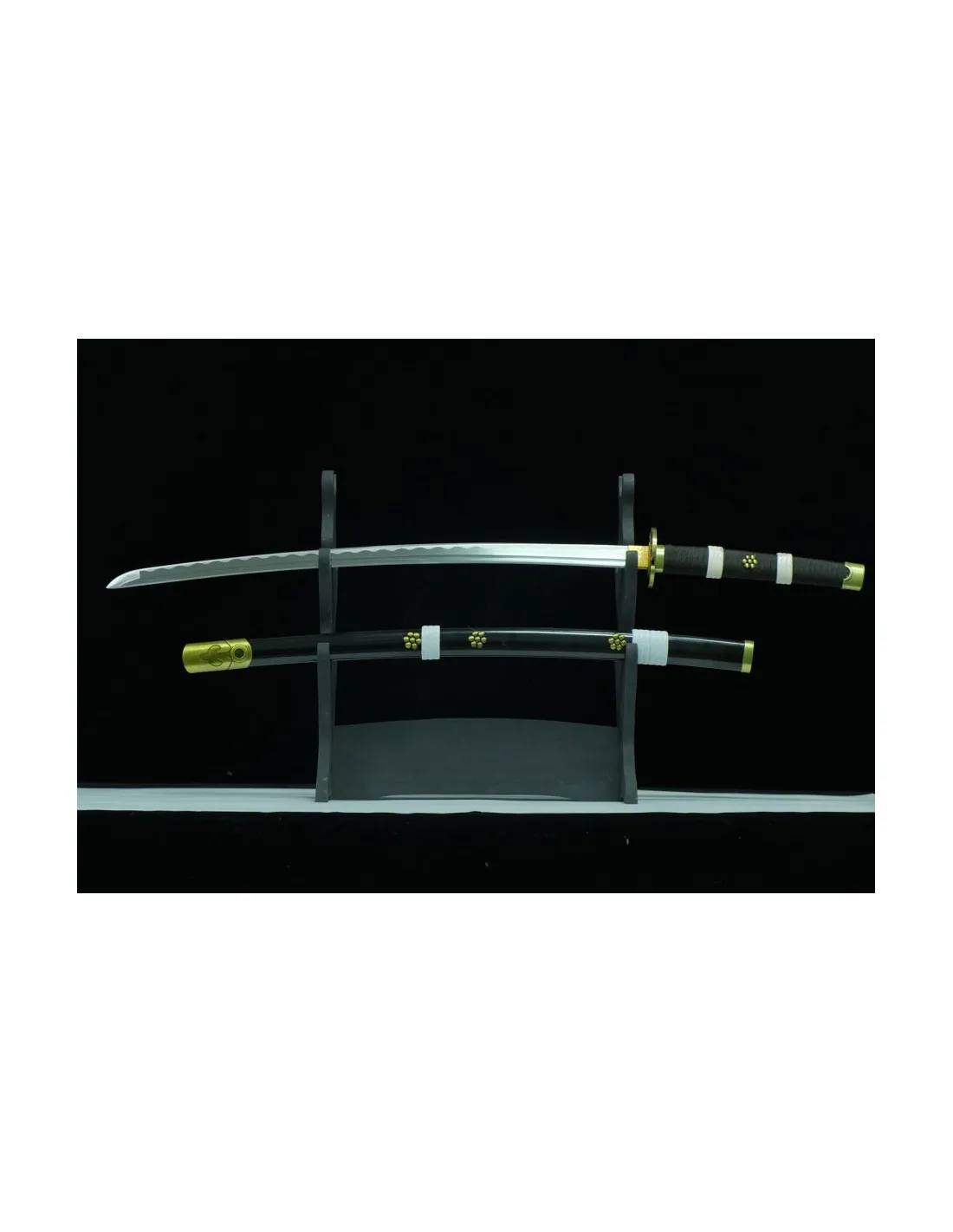 Katana forjada a mano Oden Enma negra de One Piece