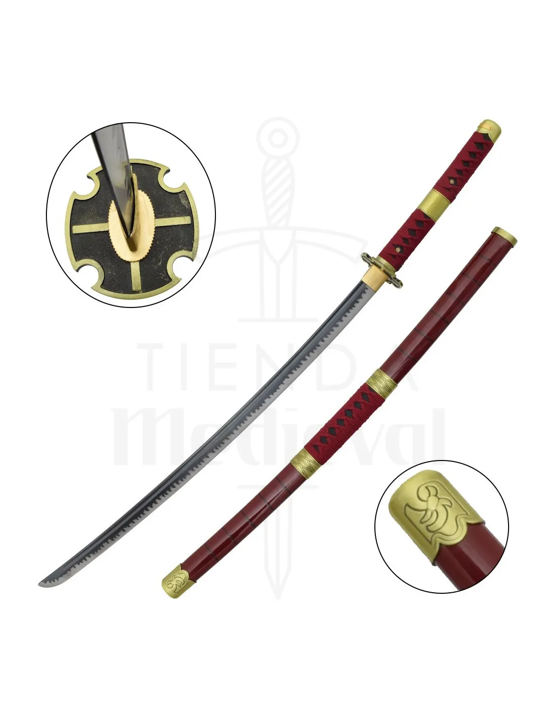 KATANA NO OFICIAL HECHA A MANO SANDAI KITETSU DE ZORO  ONE PIECE