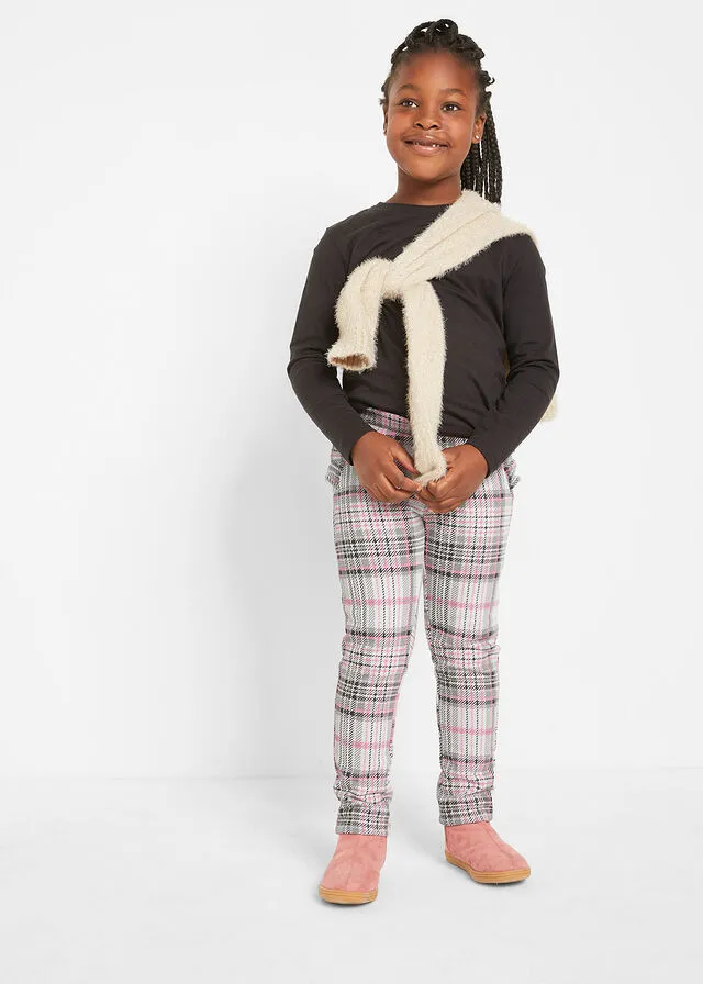 LEGGINGS TéRMICOS CON VOLANTES PARA NIñAS GRISROSA