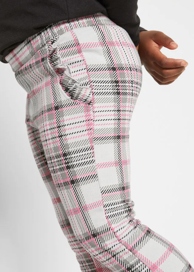 LEGGINGS TéRMICOS CON VOLANTES PARA NIñAS GRISROSA