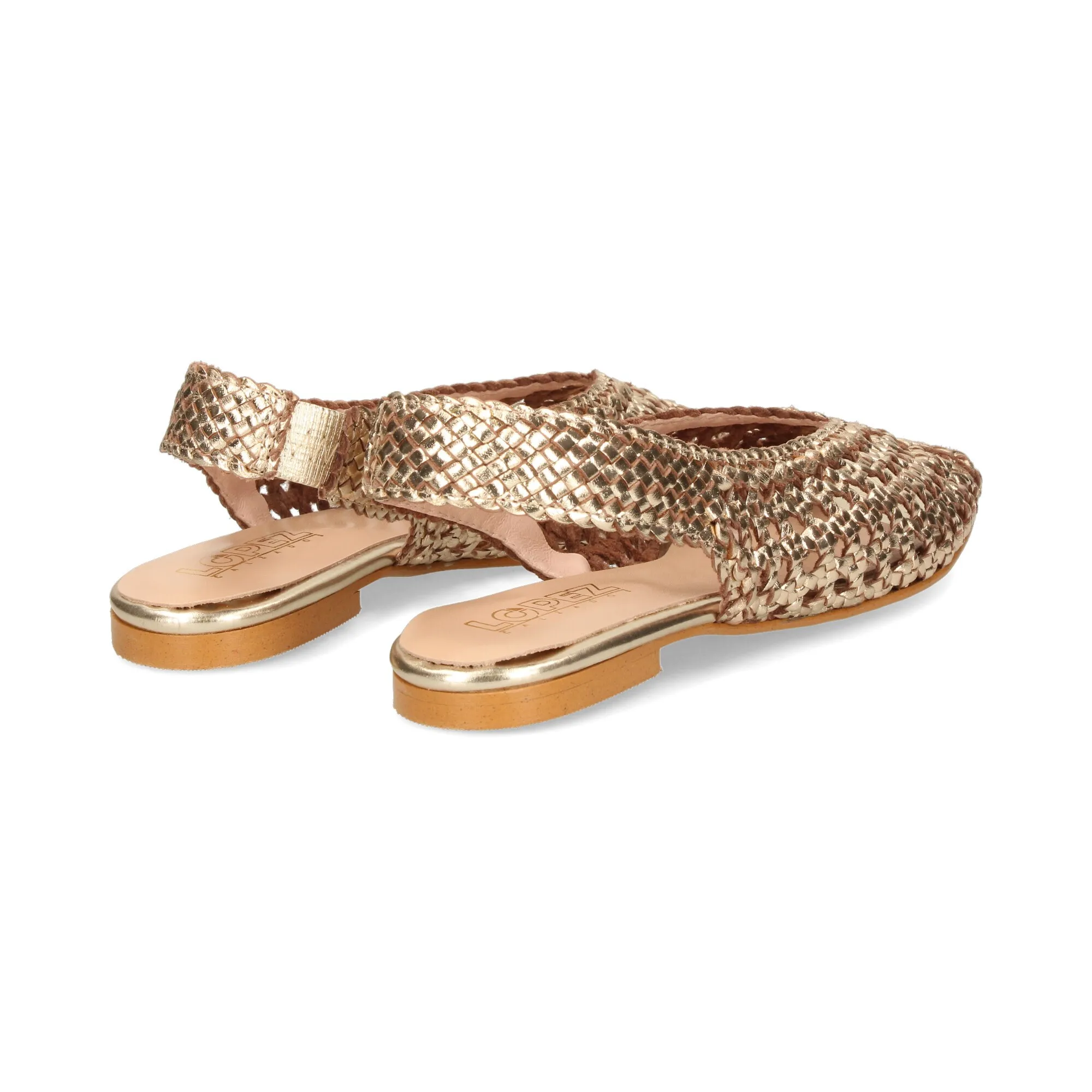 LÓPEZ Zapatos planos de Mujer PLATINO