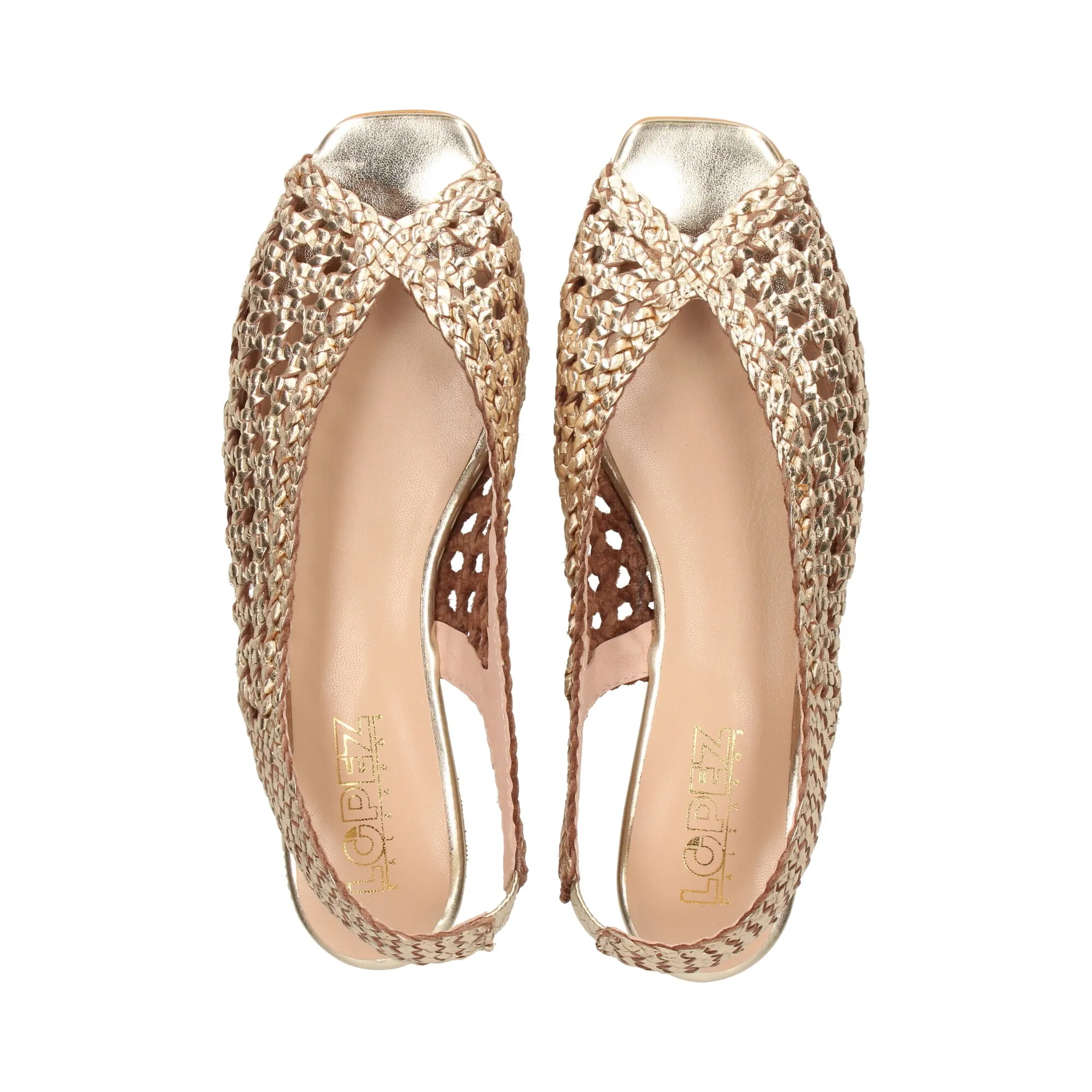 LÓPEZ Zapatos planos de Mujer PLATINO