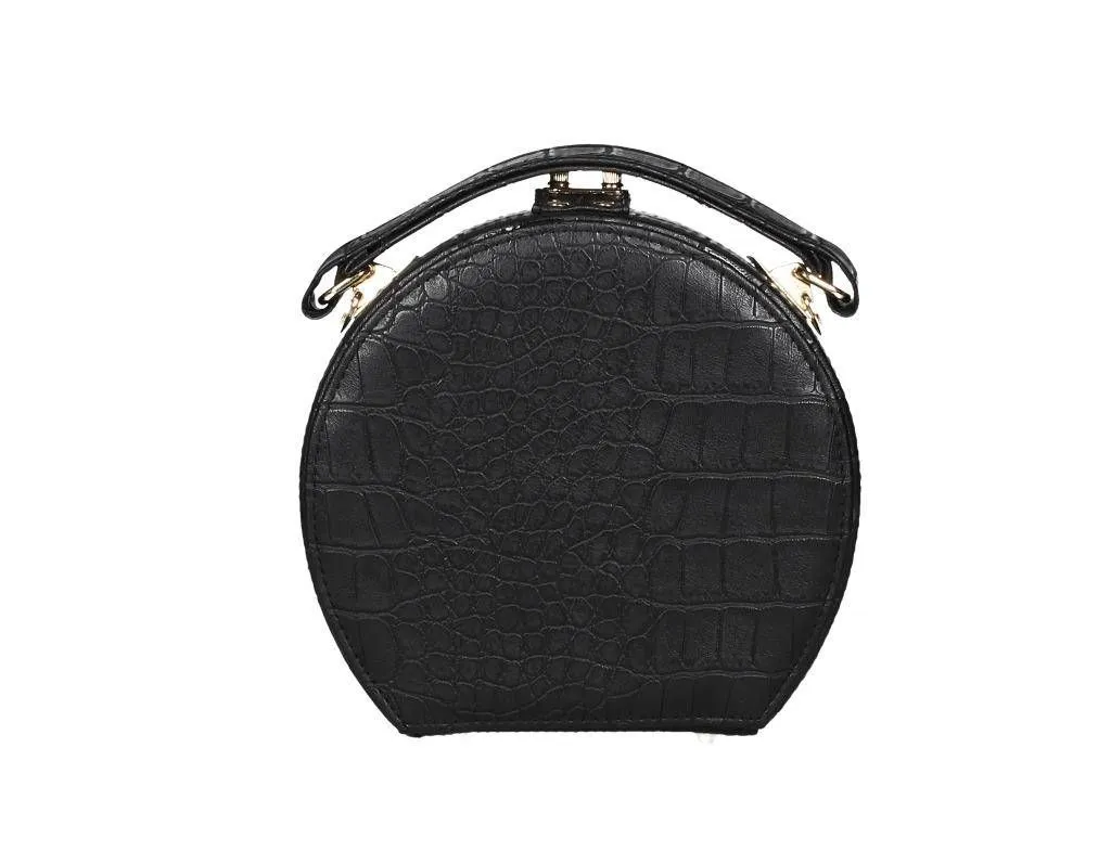 Maletin Coco Negro Circular Asa Mano